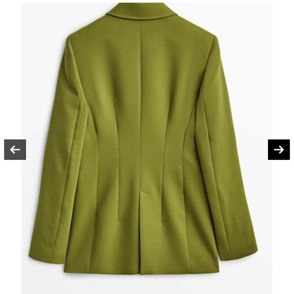 Massimo Dutti Green Blazer Suit Jacket - Picture 3 of 11